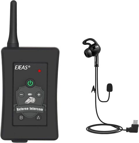 EJEAS FBIM Professional Football Referee Bluetooth Intercom Headset Communication System, 4.5KM 4 Person Online Intercom, 850mAh Battery, CVC Noise Reduction, IP65 Waterproof, with Armbag 2 Packs in Kuwait