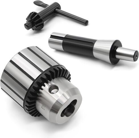 1/32"- 5/8" Super Heavy Duty Drill Chuck Compatible with R8 Shank Drill Presses or Lathes Additional K32 Key Clamp (R8-B16 1/2") in Kuwait