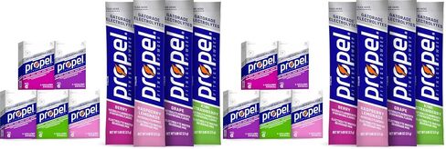 Propel Powder Packets, 3 Flavor Variety Pack, Electrolytes, Vitamins and No Sugar, Packaging May Vary, 0.88 Ounce (Pack of 5) in Kuwait