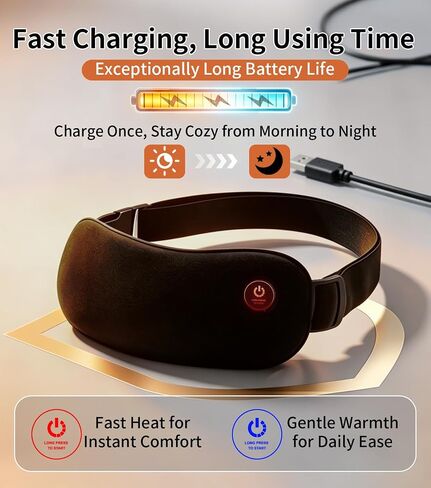 Portable Heating Pad Cordless Period Heating Pad for Cramps Menstrual Heat pad Electric Rechargeable Battery Included Black in Kuwait