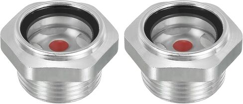 PATIKIL Air Compressor Oil Sight Glass, 2 Pack 3/4" NPT Male Thread Aluminum Alloy Oil Liquid Level Gauge Air Compressor Parts with O-ring in Kuwait