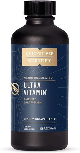 Quicksilver Scientific Liposomal Ultra Vitamin - Liquid Multivitamin & Antioxidant Supplement for Energy, Liver Health & Brain Support - Bioactive B Complex, Vitamin C, D, E & K (100ml) in Kuwait