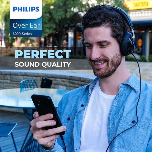Philips Wired Headphones Studio Monitor & Mixing DJ Stereo Headsets Over Ear Headphones Wired Noise Isolation with High Resolution Audio, Deep Bass and Superior Comfort in Kuwait