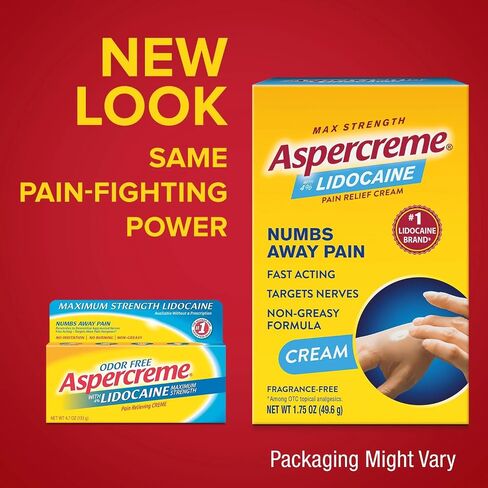 Aspercreme with Lidocaine Maximum Strength Pain Relief Cream, 1.75 Oz in Kuwait