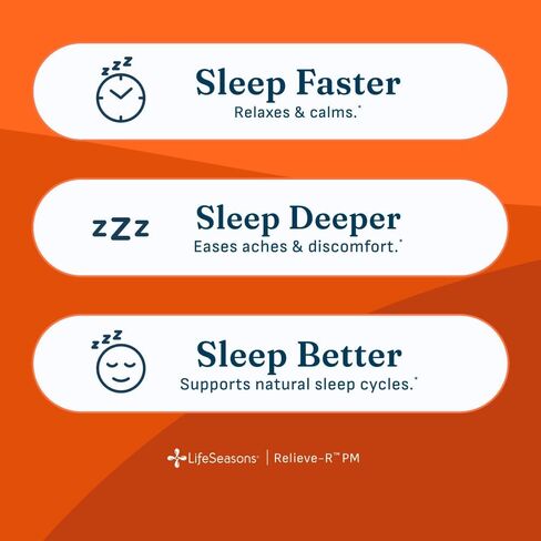 LifeSeasons - Relieve-R PM - Eases Nighttime Aches & Discomfort - Relaxes Muscles - Calms The Nervous System - Supports Natural Sleep Cycles & Non Habit Forming - 46 Capsules in Kuwait