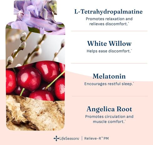 LifeSeasons - Relieve-R PM - Eases Nighttime Aches & Discomfort - Relaxes Muscles - Calms The Nervous System - Supports Natural Sleep Cycles & Non Habit Forming - 46 Capsules in Kuwait