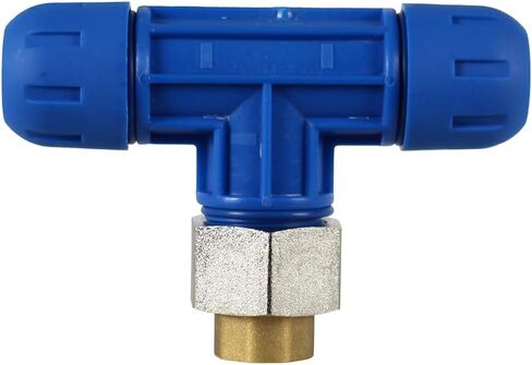 RAPID AIR FASTPIPE REDUCING TEE FOR FASTPIPE ALUMINUM TUBING, PIPING X FEMALE NPT, COMPRESSED AIR PIPING PIECE (F1009 1/2" FNPT) in Kuwait