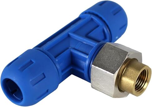 RAPID AIR FASTPIPE REDUCING TEE FOR FASTPIPE ALUMINUM TUBING, PIPING X FEMALE NPT, COMPRESSED AIR PIPING PIECE (F1009 1/2" FNPT) in Kuwait