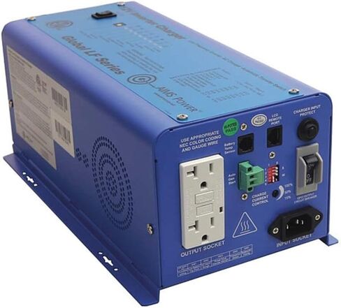 AIMS Power PICOGLF6W12V120VETL Pure Sine Inverter Charger, Blue, Conformal Coated for Marine Applications, 600W Pure Sine Inverter Charger, 1800W Surge in Kuwait