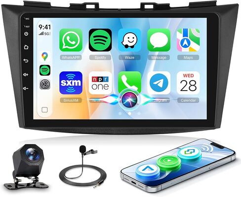 2G 32G Android Car Stereo for Suzuki Swift 2011-2017 with Wireless Apple Carplay Android Auto, Rimoody 9 Inch Touch Screen Car Radio with Bluetooth HiFi FM WiFi Mirror Link GPS Backup Camera in Kuwait