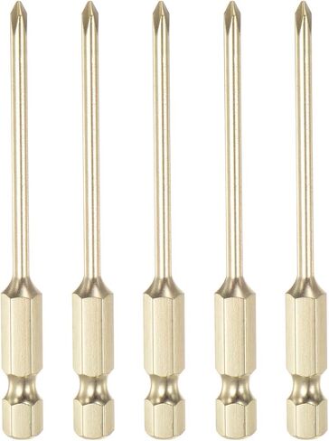 HARFINGTON 5pcs PH0 Phillips Head Screwdriver Drill Bit 2" Length 0.08" Dia 1/4 Inch Hex Shank S2 Steel Magnetic Cross Head for Power Tool in Kuwait