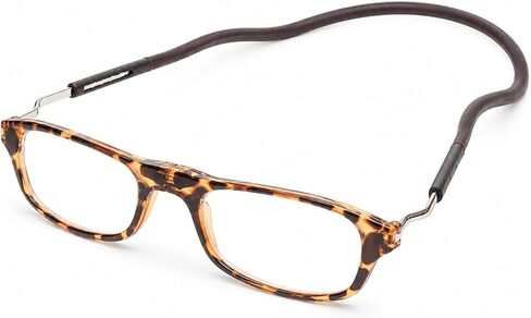 Calabria Snap Magnetic Bridge Front Connect L-XL Reading Glasses Clear or Blue Light Lens Men Women Around Neck Hang Readers in Kuwait