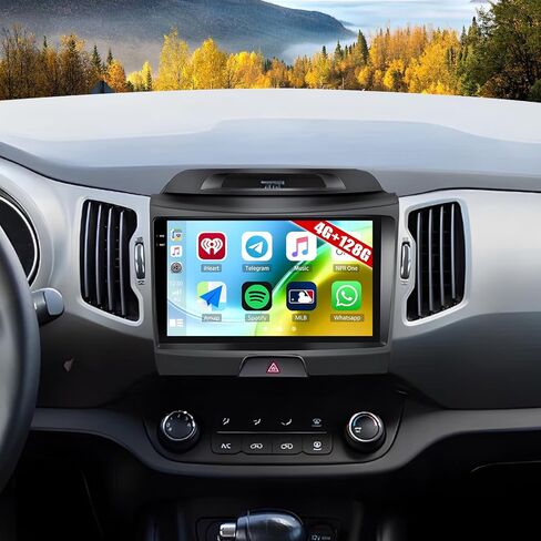 2+32G Android 11 Car Radio for Kia Sportage 2010-2016 with Carplay Android Auto, 9" HD Touchscreen Bluetooth with Navi RDS/FM BT WiFi+Rearview Camera in Kuwait