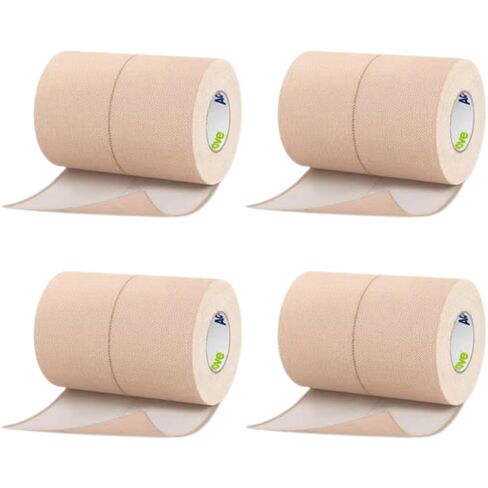 Johnson & Johnson Elastikon Elastic Tape, 4" x 2.5 Yards, (4" x 5 Yards Stretched), Reliable Compression for Support of Sprains, Strains, and Muscle Injuries, Case of 6 Rolls in Kuwait