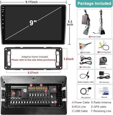 Double Din Car Stereo with Carplay&Android Auto,7 Inch HD Touchscreen Car Radio Support CD DVD Player,Bluetooth,Backup Camera,Mirror Link,SWC,Subwoofer,USB/TF/AUX Input, AM/FM Car Stereo Receiver in Kuwait