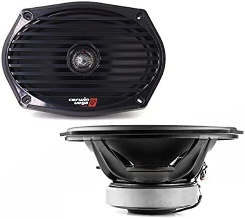 Cerwin-Vega ST69CX Dual Marine Speakers with 250 watts Max Power and 125 watts RMS, 2-Way Marine Coaxial Speakers, Black, 2 Units in Kuwait