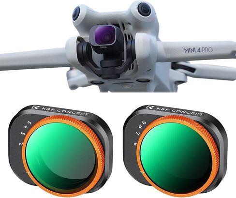 طقم فلتر K&F Concept Mini 4 Pro، 6 عبوات (CPL+ND8+ND16+ND32+ND64+ND128) CPL، مرشحات ND متوافقة مع DJI Mini 4 Pro، فلتر زجاجي بصري آمن متعدد الطبقات in Kuwait