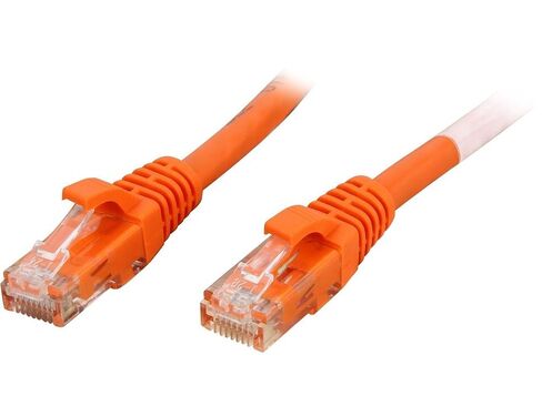 Legrand - C2G Cat6 Ethernet Cable, Snagless Unshielded Cat6 Patch Cable, 1 Foot Snagless UTP Ethernet Cable, Orange Ethernet Network Patch Cable, 1 Count, C2G 27165 (Pack of 2) in Kuwait