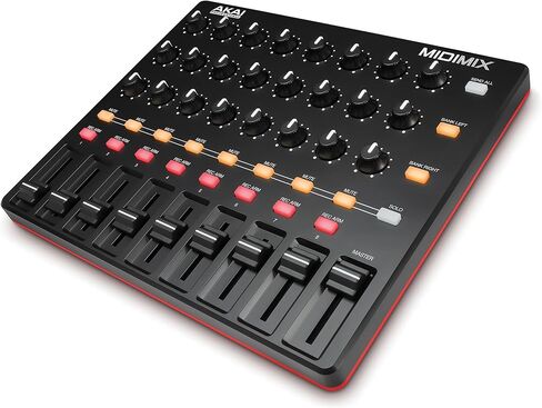 AKAI Professional MIDImix - USB MIDI Controller Mixer with Assignable Faders & Master Fader, 24 Knobs and 16 Buttons, 1 to 1 Mapping With Ableton Live in Kuwait
