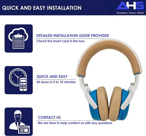 Premium Replacement SoundLink On-Ear Beige Ear Pads Cushions Compatible with Bose SoundLink On-Ear Wireless BH1 Headphones, OE2 and Bose SoundTrue OE Headphones. Great Comfort in Saudi Arabia