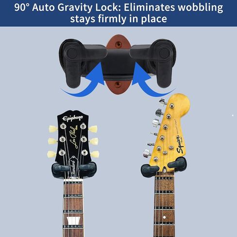 Guitar Wall Mount Guitar Hanger with Automatic Lock &Swivel Design for Electric Guitar Acoustic Guitar&Bass,etc.(Not for Nitro Finish) in Kuwait