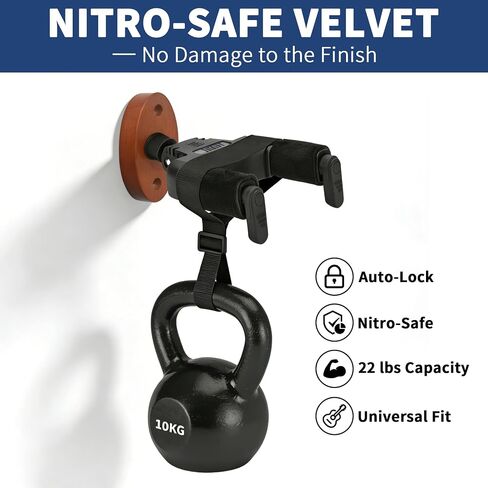 Guitar Wall Mount Guitar Hanger with Automatic Lock &Swivel Design for Electric Guitar Acoustic Guitar&Bass,etc.(Not for Nitro Finish) in Kuwait