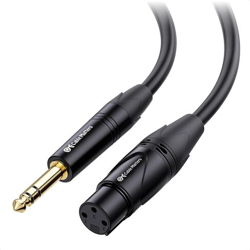 كابل مهم 6.35 ملم (1/4 بوصة) كابل TRS إلى XLR بطول 6 أقدام ذكر إلى أنثى (كابل XLR إلى TRS، كابل XLR إلى 1/4، كابل 1/4 إلى XLR) in Kuwait