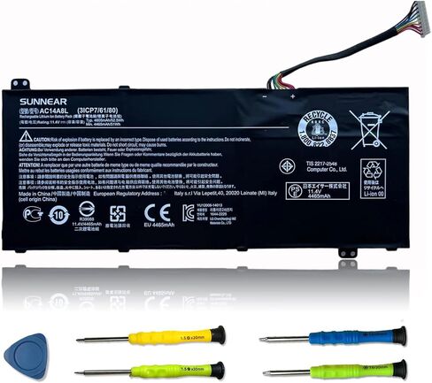 استبدال بطارية SUNNEAR AC14A8L لجهاز ACER Aspire V15 Nitro VN7-571 VN7-571G VN7-591 VN7-591G VN7-572G V17 Nitro VN7-791G Series Laptop 3ICP7/61/80 11.4V 52.5Wh 4605mAh in Kuwait