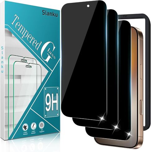 Slanku [3 Pack Screen Protector for iPhone SE 2022/2020 Tempered Glass Film, Bubble Free, Anti Scratch, Case Friendly, Easy to install in Kuwait