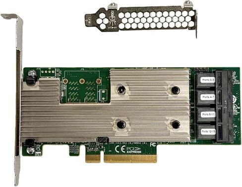 SAS9305-16i SATA SAS 16 Port HBA 12Gbs RAID Controller Card Host Bus Adapter PCIe 3.0 x8 IT-Mode 05-25703-00 Card (9305-16i + 4 * 8643 SATA) in Kuwait