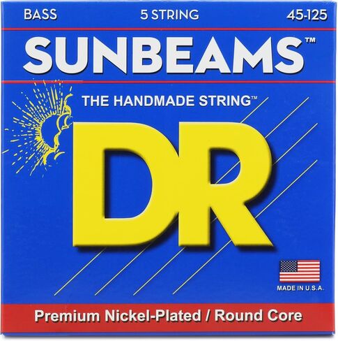 DR Strings Sunbeam - Nickel Plated Round Core 5 String Bass 45-125 in Kuwait