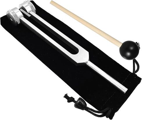 Angel Tuning Forks Set - 4096 Hz, 4160 Hz, 4225 Hz with Wooden Hammer and Velvet Bag - Sound Therapy, Healing, Meditation Musical Instrument in Kuwait
