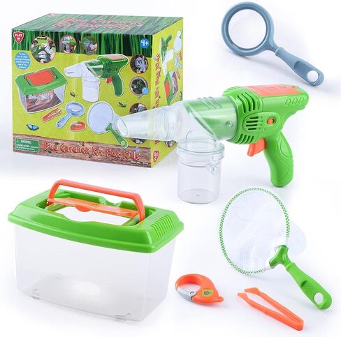 PLAY Bug Catcher Kit,Outdoor Toys for Kids Ages 4-8 8-12,Bug Catcher Vacuum with Critter Habitat Case,Butterfly net,Magnifying Glass,Toddler Outside Toys for 3 4 5 6 7 8+ Year Old Boys Birthday Gift in Kuwait