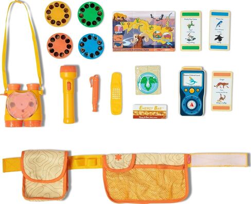 Melissa & Doug Grand Canyon National Park Hiking Gear Play Set with Photo Disk Viewer - Kids Pretend Play Hiking Gear, Children’s Hiking Belt and Play Binoculars for Girls and for Boys Ages 3+ in Kuwait