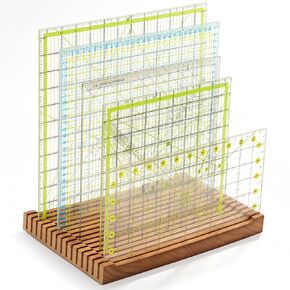 Pinkunn 1 Piece Wooden Quilting Ruler Holder Organizer 6 Inch 12 Slot in Kuwait