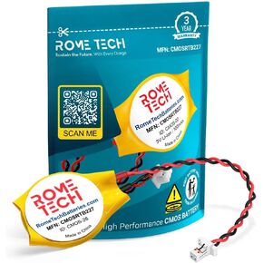 Rome Tech CR2016 CMOS Battery for Lenovo ThinkPad L13 Yoga Gen 2 (Type 20VL, 20VK) - 5B10S73571 - BIOS RTC 3V CR 2016 CMOS Battery with 2 Pin 2 Wire Cable in Kuwait
