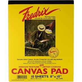 Fredrix Creative Series Watercolor Canvas Pad, 9" x 12", White in Kuwait