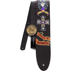 Perri's Leathers Ltd.- Guitar Strap- Direct To Leather- Official Licensing GUNS N ROSES- Adjustable - For Acoustic/Bass/Electric Guitars - Made in Canada (DTL25GR-11008) in Kuwait