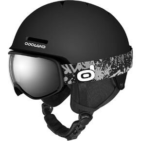 Odoland Kids Ski Helmet, Snow Helmet with Ski Goggles, Shockproof, Windproof, Safety Snow Sports Helmets and Protective Goggles for Boys Girls and Youth in Kuwait
