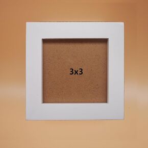 KELE MODEL 8x8 Picture Frames Blue Solid Wood Frame, Plastic Panel (Film Needs to be Removed) Table or Wall.Front Window Opening 7.5x7.5 inch. in Kuwait