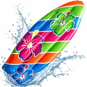 ArtCreativity Luau Surfboard Inflate, Inflatable Surfboard for Beach, Tropical and Luau Party Decorations, Inflatable Pool Toy for Kids and Adults, Beach Party Inflate in Kuwait