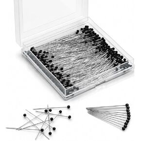 Sewing Pins, 300 PCS Straight Pins for Fabric, White Pearlized Ball Head Quilting Pins Long 1.5inch, Sewing Pins with Transparent Plastic Box for Dressmaker, Jewelry DIY Decoration and Sewing Project in Kuwait