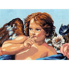 Printed Canvas for Cross Stitch Tapestry Embroidery Gobelin Needlepoint Collection D'art (2 Lamas 6331) in Kuwait