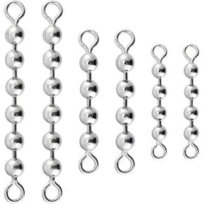 Alwonder 50 Pack Fishing Bead Chain Swivels, Catfish Stainless Steel Fishing Balls Chain Swivels, Catfish Tackle Catfishing Equipment Rig Gear Freshwater Saltwater in Kuwait