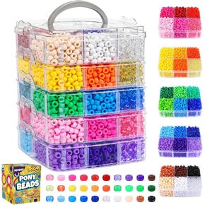 JOICEE 4400pcs Clay Beads for Bracelet Making Kit, Friendship Bracelet Beads Flat Preppy Beads for Jewelry Necklace Earring Making,Aesthetic Boho Clay Beads with Charms Gifts for Teen Girls Wemen. in Kuwait