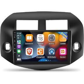 [2G+32G] Car Radio for Toyota RAV4 2007 2008 2009 2010 2011 2012, 10.1 inch Android Touch Screen Stereo, Apple Carplay/Android Auto/Mirror Link/1080P/SWC/Bluetooth/WiFi +AHD Backup Camera+MIC in Kuwait