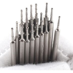 JINGLING Diamond Grinding Head 0.8mm Spherical CONCAVE Jade Carving Burrs 30Pcs in Kuwait