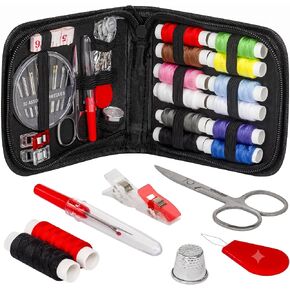 ARTIKA Sewing Kit for Adults and Kids - Small Beginner Set w/Multicolor Thread, Needles, Scissors, Thimble & Clips - Emergency Repair and Travel Kits - Sewing Accessories and Supplies in Kuwait