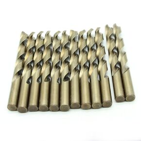 TEMO 12 pc 23/64 Inch Cobalt 135 Degree Jobber Length Twist Drill Bit 4.83 Inch Length in Kuwait
