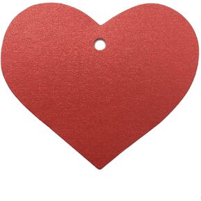 LWR CRAFTS 100 Hang Tags Heart with Jute Twines 100ft (2 3/8" x 2 3/16", Pearl White) in Kuwait